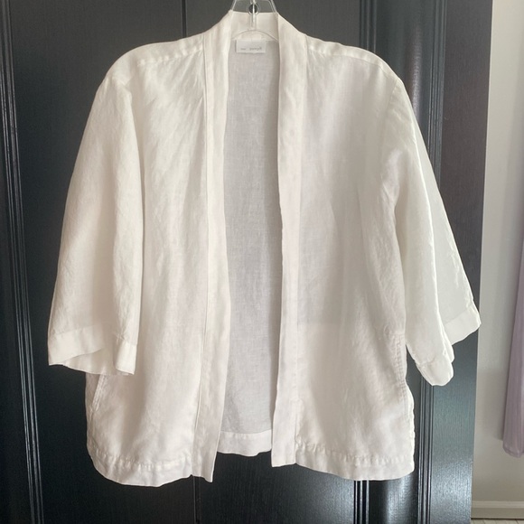 Linen jacket without fastening with pockets size L no tag - Picture 1 of 10